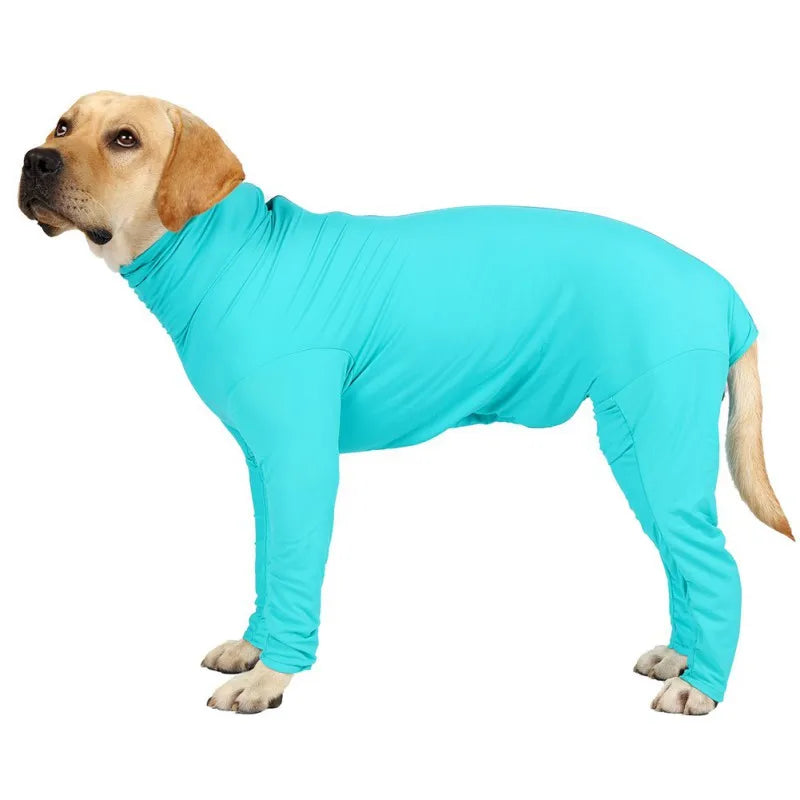 Long Sleeved One Piece Pet Pajamas for Dogs Post Surgery Recovery Shirt Anxiety Relief Outdoor Clothing