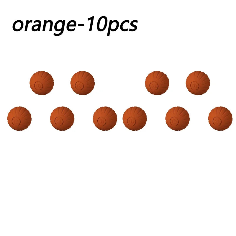1 5 10 Pieces Blue Orange Pet Toy Ball Plastic Rechargeable Cat and Dog Toy for Home and Outdoors