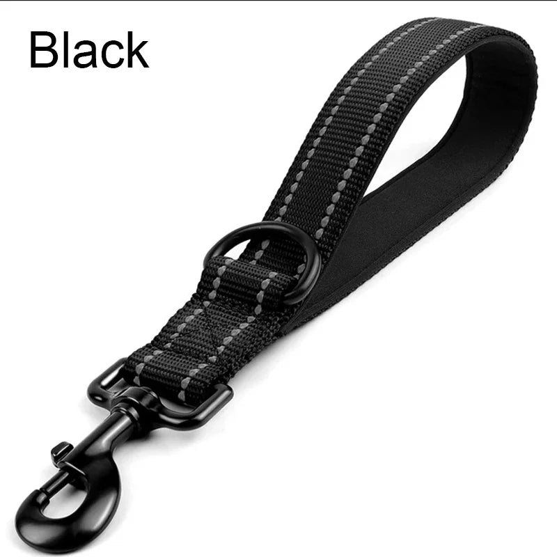 Dog Leash 30 45 60cm Short Nylon Leash for Large Dogs Walking with Zinc Alloy Lock Lockable 360 Degree Rotation