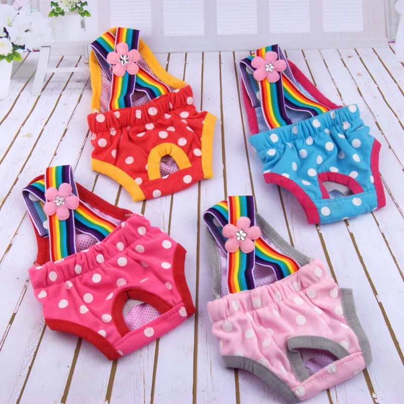 Dots Pet Dog Diaper Shorts Washable Female Physiological Pants for Menstruation Underwear Briefs