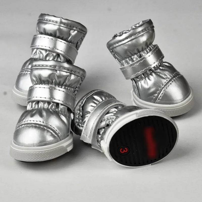 Warm Pet Dog Shoes For Small Dogs Autumn Winter Fleece Puppy Pet Shoes Waterproof Dog Snow Boots Chihuahua Yorkie Boot