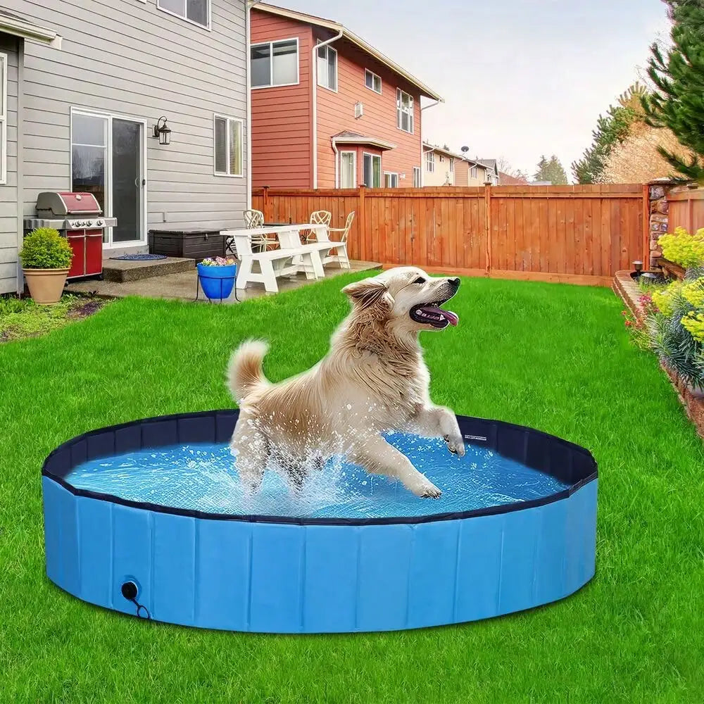 Foldable Dog Bath Pool Plastic Bathtub for Pets Portable and Space Saving