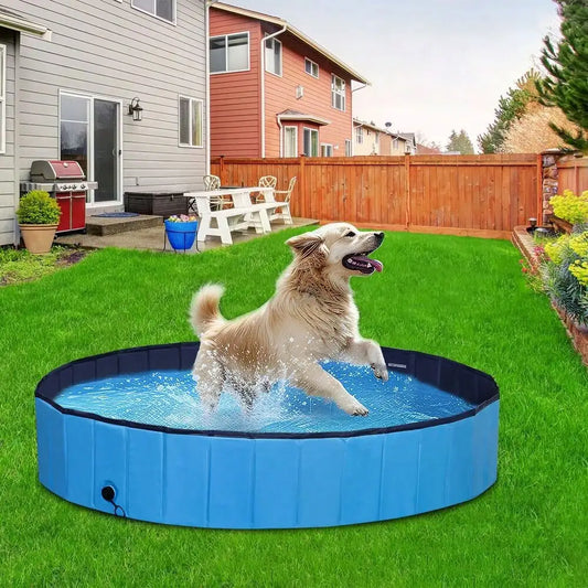 Foldable Dog Bath Pool Plastic Bathtub for Pets Portable and Space Saving