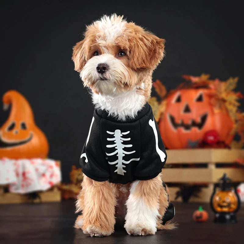 Halloween Dog Costume Night Light Adjustable Bust Costume