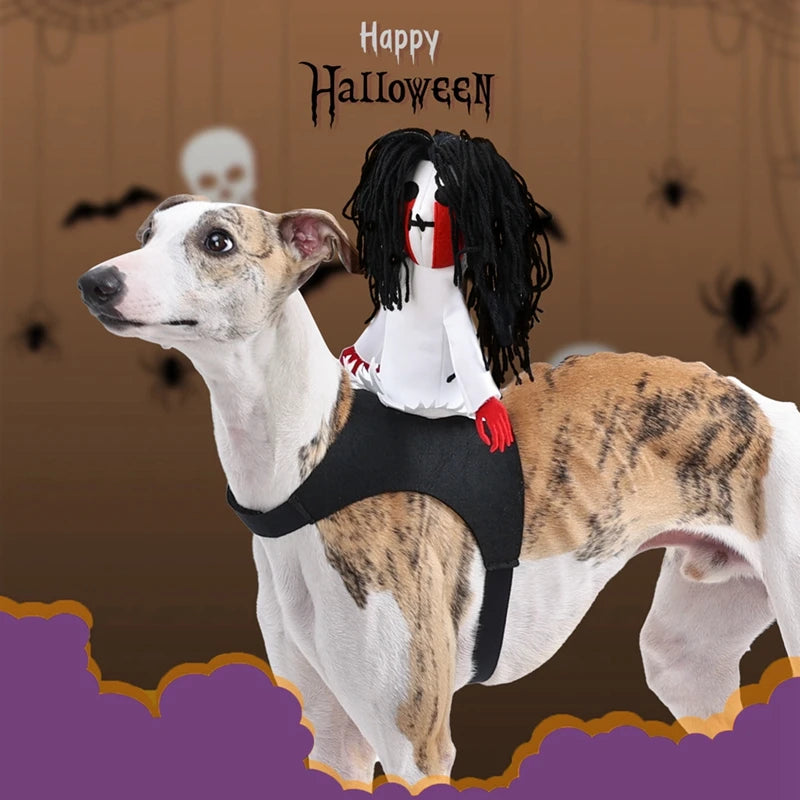Pet Halloween Costume Funny Knight Ghost Design