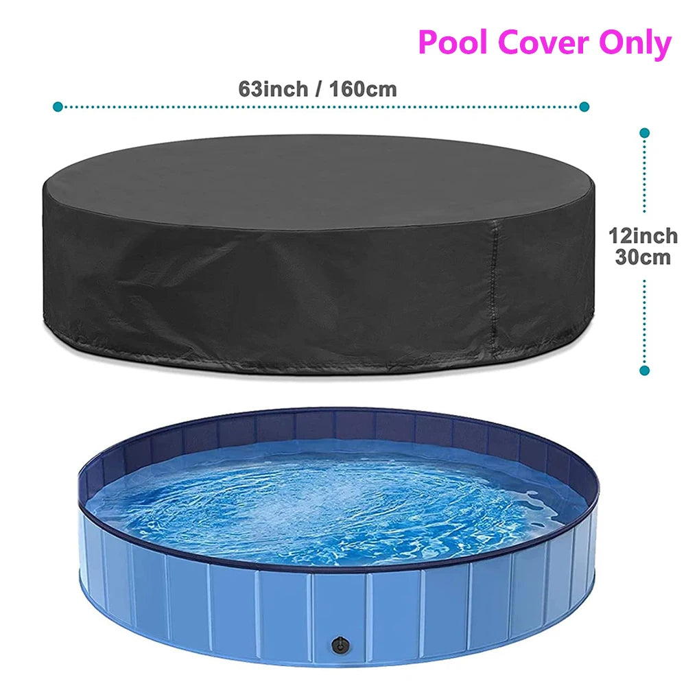 Portable Dog Swimming Pool Bathing Tub for Large Dogs Scratch Resistant Foldable Plastic Pool