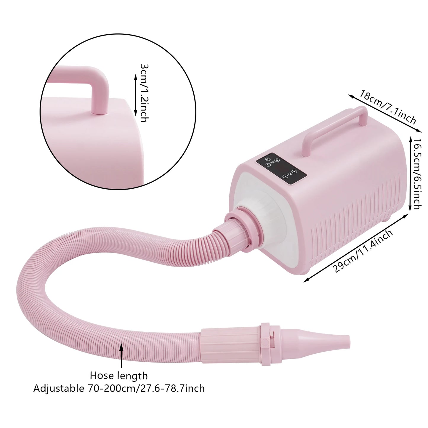 Professional Pet Hair Dryer for Dogs & Cats, 2100W High-Speed Blower, Adjustable Temp & 9 Speed Settings, with LED Display