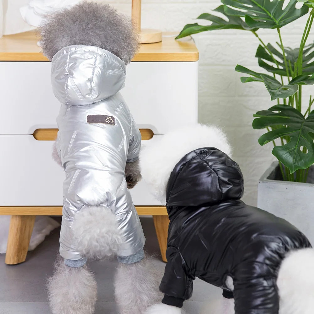 Winter Waterproof Dog Jumpsuit Warm Down Coat Jacket for Small Dogs Chihuahua and French Bulldog Pet Outfits