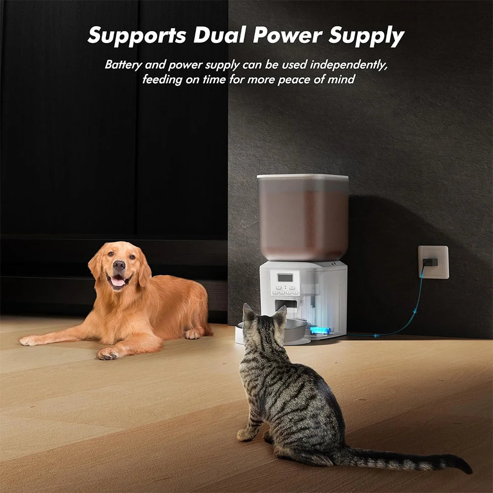 271 Ounce Automatic Dog Feeder with Key Control Stainless Steel Large Capacity Furpipi Smart Pet Food Dispenser