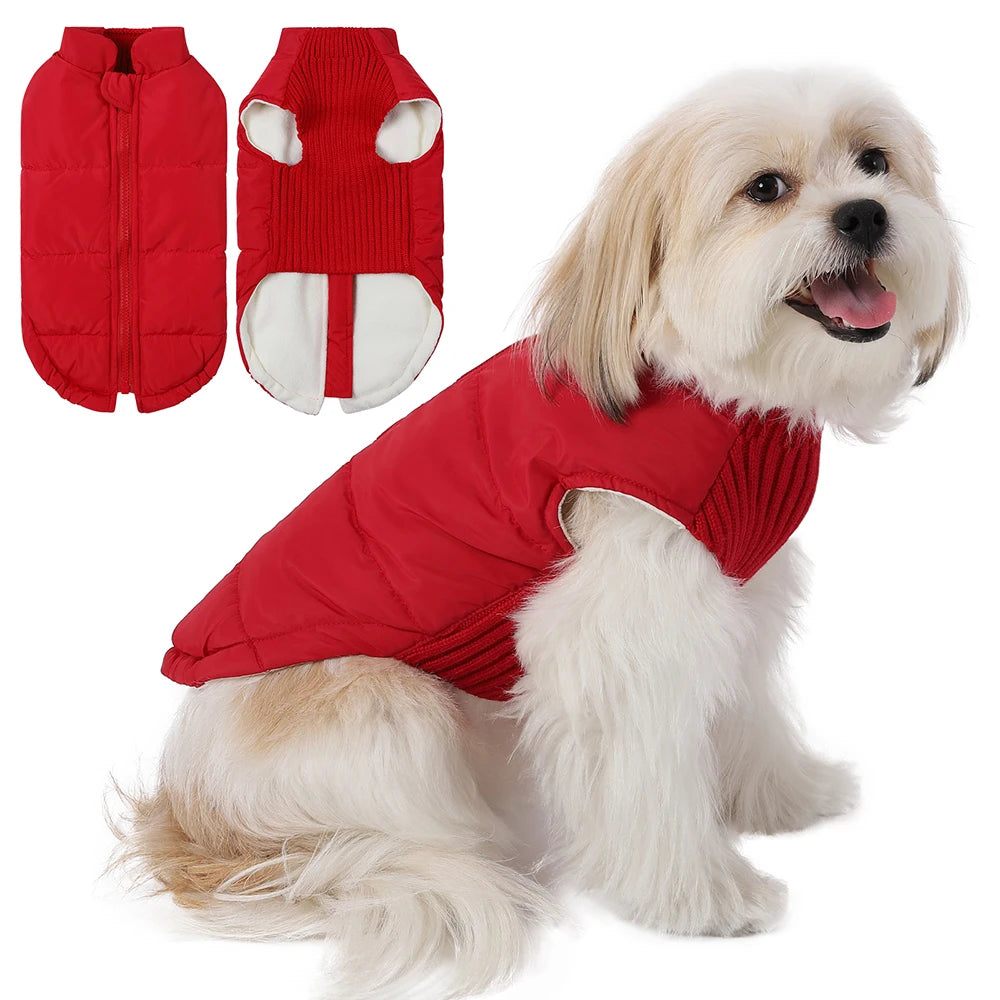 Pet Knitted Leisure Dog Vest Jacket with Zipper for Small Medium Dogs Chihuahua French Bulldog Autumn Winter Warm Coats