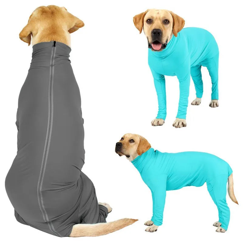 Long Sleeved One Piece Pet Pajamas for Dogs Post Surgery Recovery Shirt Anxiety Relief Outdoor Clothing