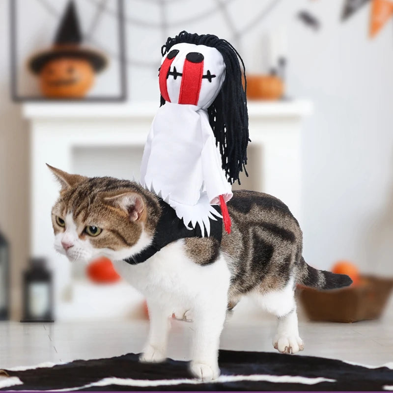 Pet Halloween Costume Funny Knight Ghost Design