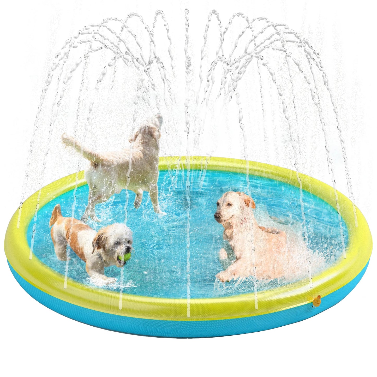 Splash Pad For Dogs Non Slip Splash Pad For Pets Summer Outdoor Water Toys Sprinkler Pool For Dogs Outdoor Play