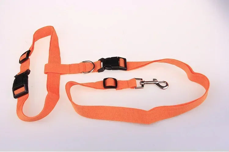 Adjustable Pet Lead Belt Traction Walking Leash for Dogs and Cats Free Rope Jogging Supplies