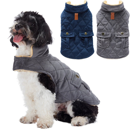 Autumn Winter Warm Dog Clothes High Collar Puppy Dog Coat Jacket Soft Fleece Clothing for Small Medium Dogs French Bulldog Outfit