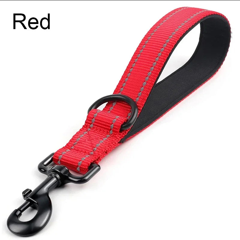 Dog Leash 30 45 60cm Short Nylon Leash for Large Dogs Walking with Zinc Alloy Lock Lockable 360 Degree Rotation