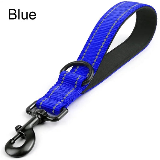 Dog Leash 30 45 60cm Short Nylon Leash for Large Dogs Walking with Zinc Alloy Lock Lockable 360 Degree Rotation