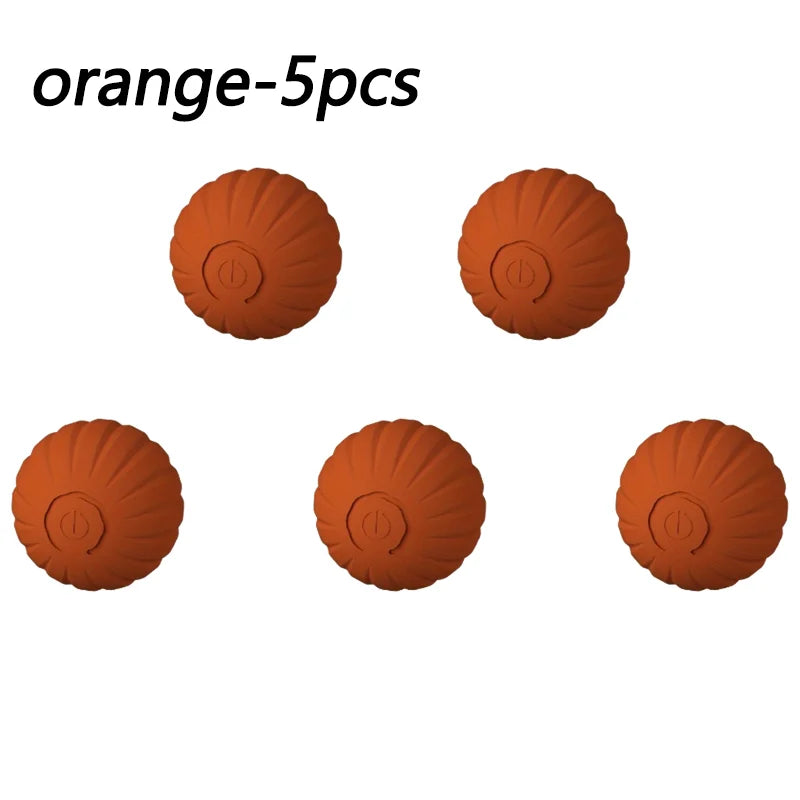 1 5 10 Pieces Blue Orange Pet Toy Ball Plastic Rechargeable Cat and Dog Toy for Home and Outdoors