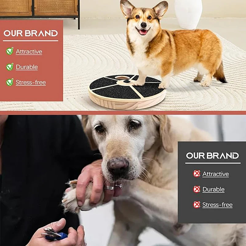 Dog Nail Clippers Scratch Board with Treats Dog Nail File Toy Music Box Dog Scratch Pad for Nails