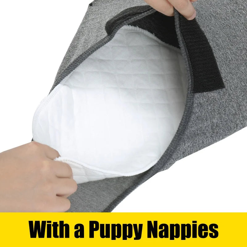 Washable Dog Diaper Pants for Small Medium Dogs with Nappy Pad Design Including 2 Pads Female Dog Panties