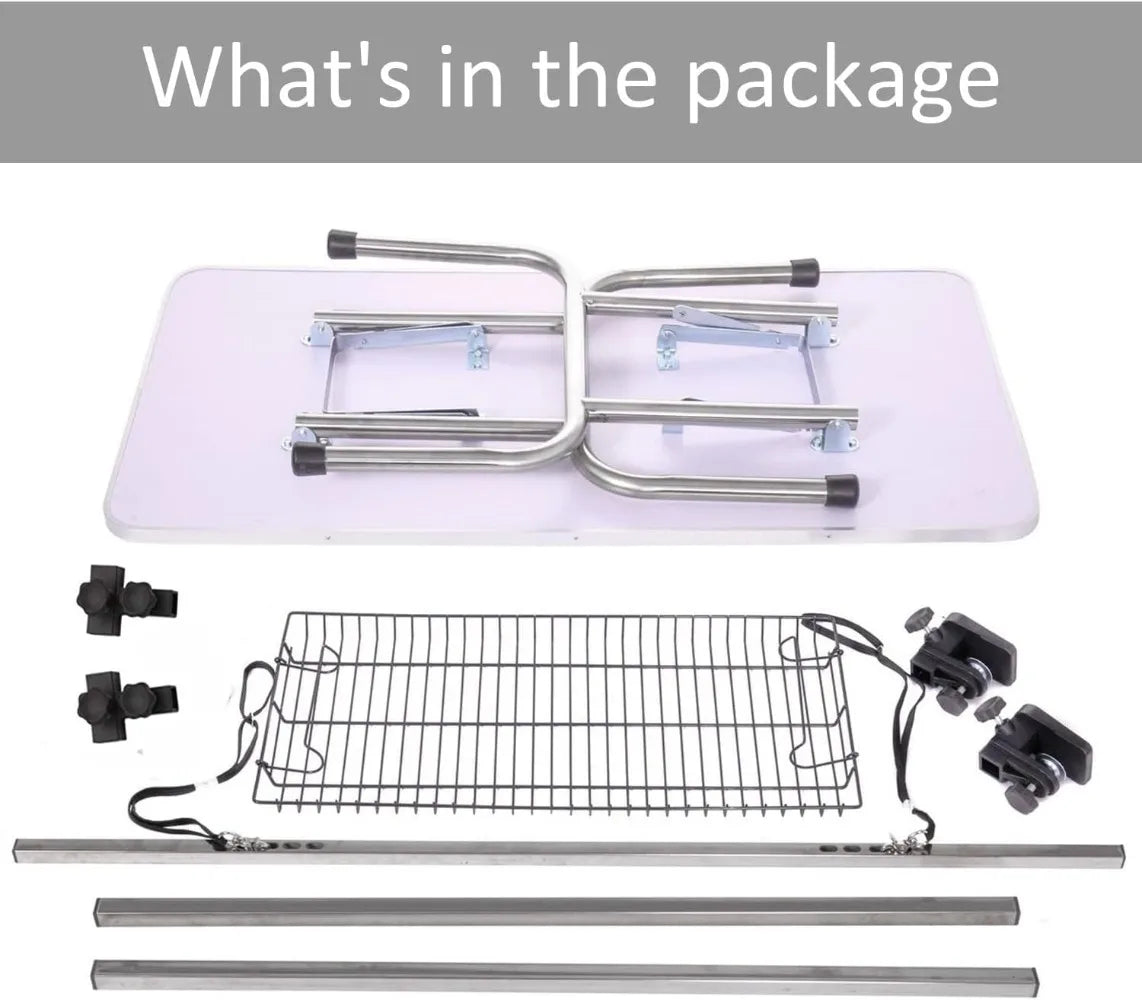 Dog Grooming Table Foldable,Heavy Duty Foldable Pet Grooming Table with Arm & Noose & Mesh Tray, Maximum Capacity Up to 330lbs