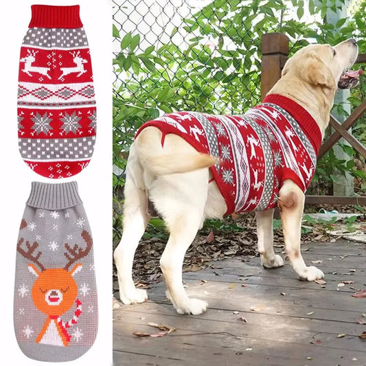 XS to XXL Christmas Pet Dog Sweaters Autumn Winter Warm Clothing for Small and Large Dogs and Cats