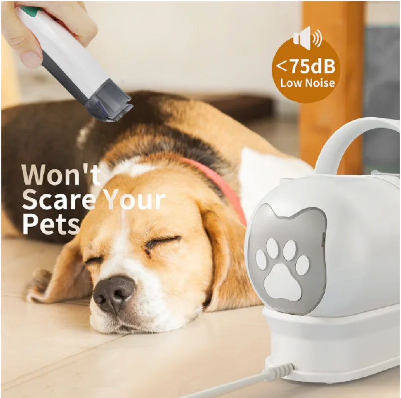 Pet Hair Vacuum Cleaner Dog Grooming Vacuum Cat Hair Dryer 7in1 Pet Grooming Kit Dogs Cats Shedding Hair Dryer Vacuum Cleaner