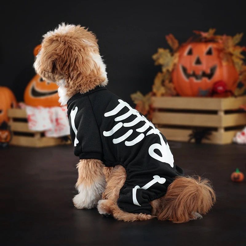 Halloween Dog Costume Night Light Adjustable Bust Costume