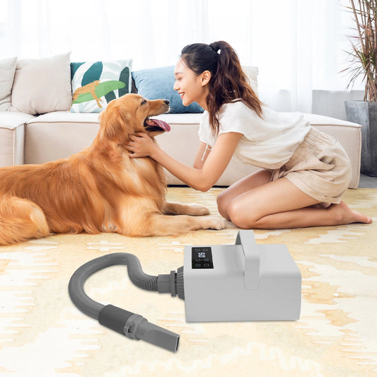 110V Puppy Blowing Grooming Dryer Pet Hair Drying Cats Dogs Fur Grooming Blow Dryer Adjustable LCD 2200W