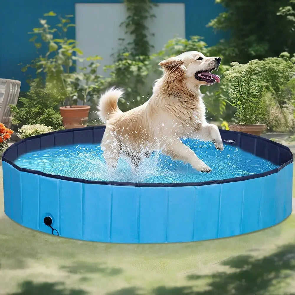 Foldable Dog Bath Pool Plastic Bathtub for Pets Portable and Space Saving