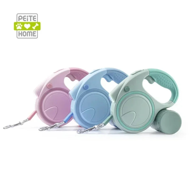 Rope 16 Multifunctional Dog Leash with LED Dispenser Reflective Durable Retractable for Puppy and Dog Walking