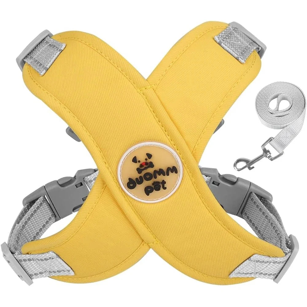 No Pull Dog Harness Leash Set Adjustable Comfortable Vest Reflective Mesh for Dog Training and Outdoor Activities