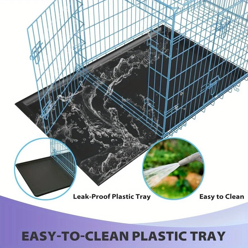 Folding Wire Kennel for Large Dog Crate with Heavy Duty Slide Bolt Latches