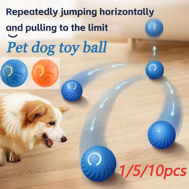 1 5 10 Pieces Blue Orange Pet Toy Ball Plastic Rechargeable Cat and Dog Toy for Home and Outdoors