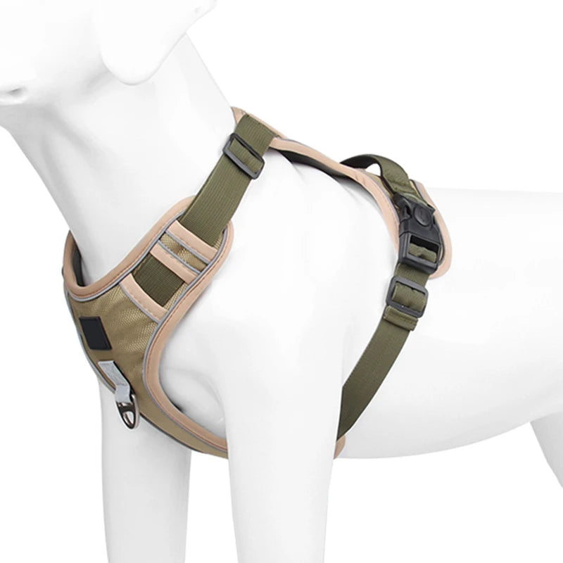 Dog Harness Reflective Medium Large Tactical Vest 1680D Waterproof Oxford Cloth for All Stages