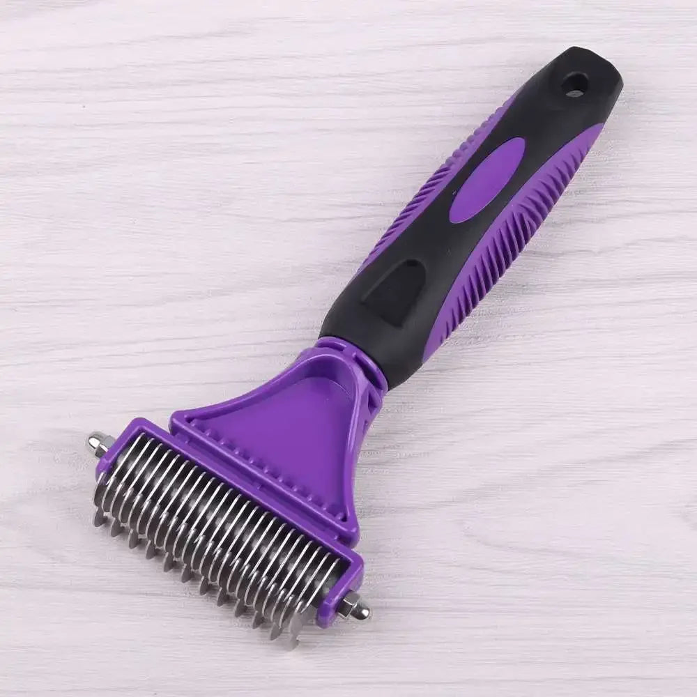 Pet Cat Dog Comb Brush Large Dogs Open Knot Rake Knife Stainless Double-sided Hair Shedding Comb Pet Grooming Products Tool