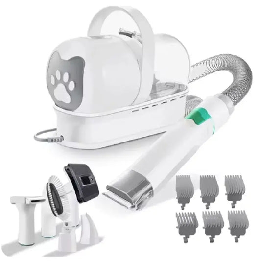 Pet Hair Vacuum Cleaner Dog Grooming Vacuum Cat Hair Dryer 7in1 Pet Grooming Kit Dogs Cats Shedding Hair Dryer Vacuum Cleaner