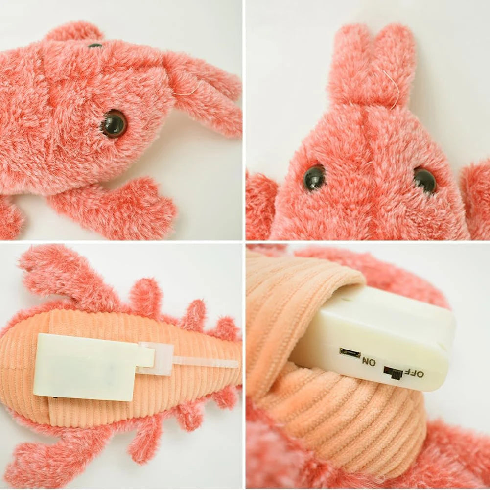 Floppy Lobster Interactive Dog Toy Plush Squeak Toy for Small Medium Large Dogs
