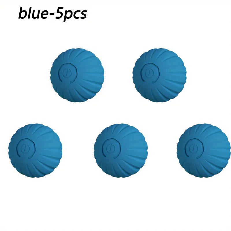 1 5 10 Pieces Blue Orange Pet Toy Ball Plastic Rechargeable Cat and Dog Toy for Home and Outdoors