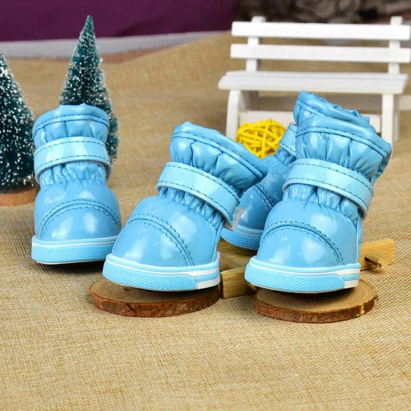 Warm Pet Dog Shoes For Small Dogs Autumn Winter Fleece Puppy Pet Shoes Waterproof Dog Snow Boots Chihuahua Yorkie Boot