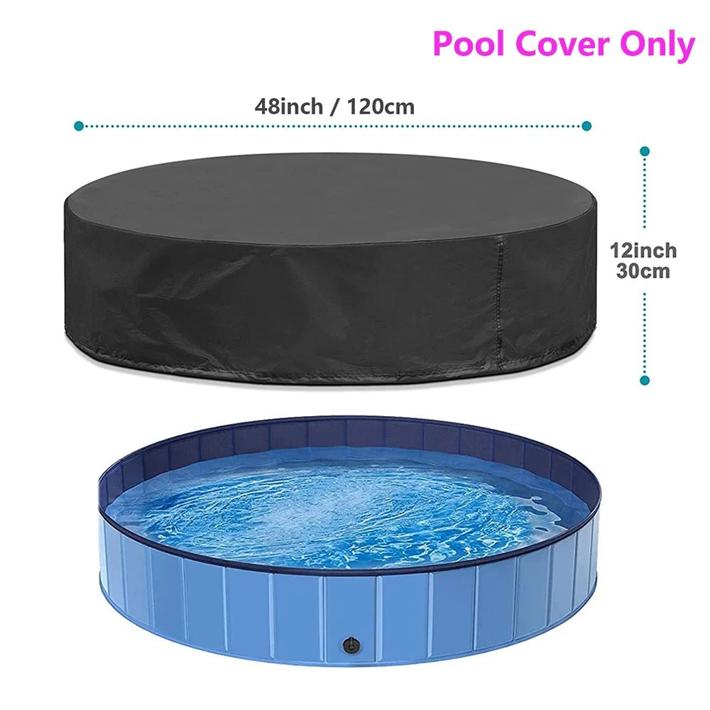 Portable Dog Swimming Pool Bathing Tub for Large Dogs Scratch Resistant Foldable Plastic Pool