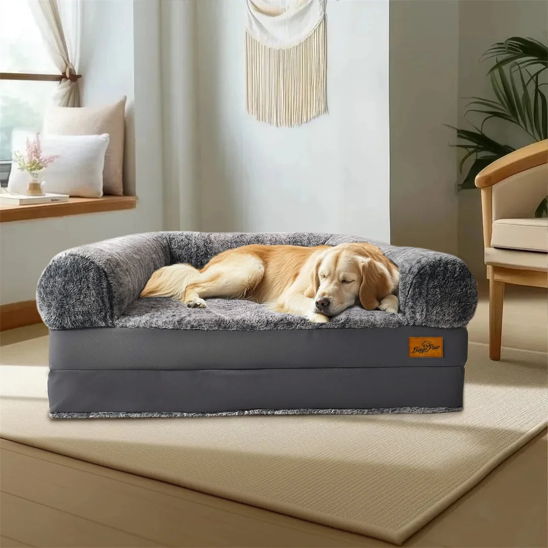 180cm Long Human Size Giant Dog Bed Foldable Calming Pet Dog Bed Plush Cover Orthopedic