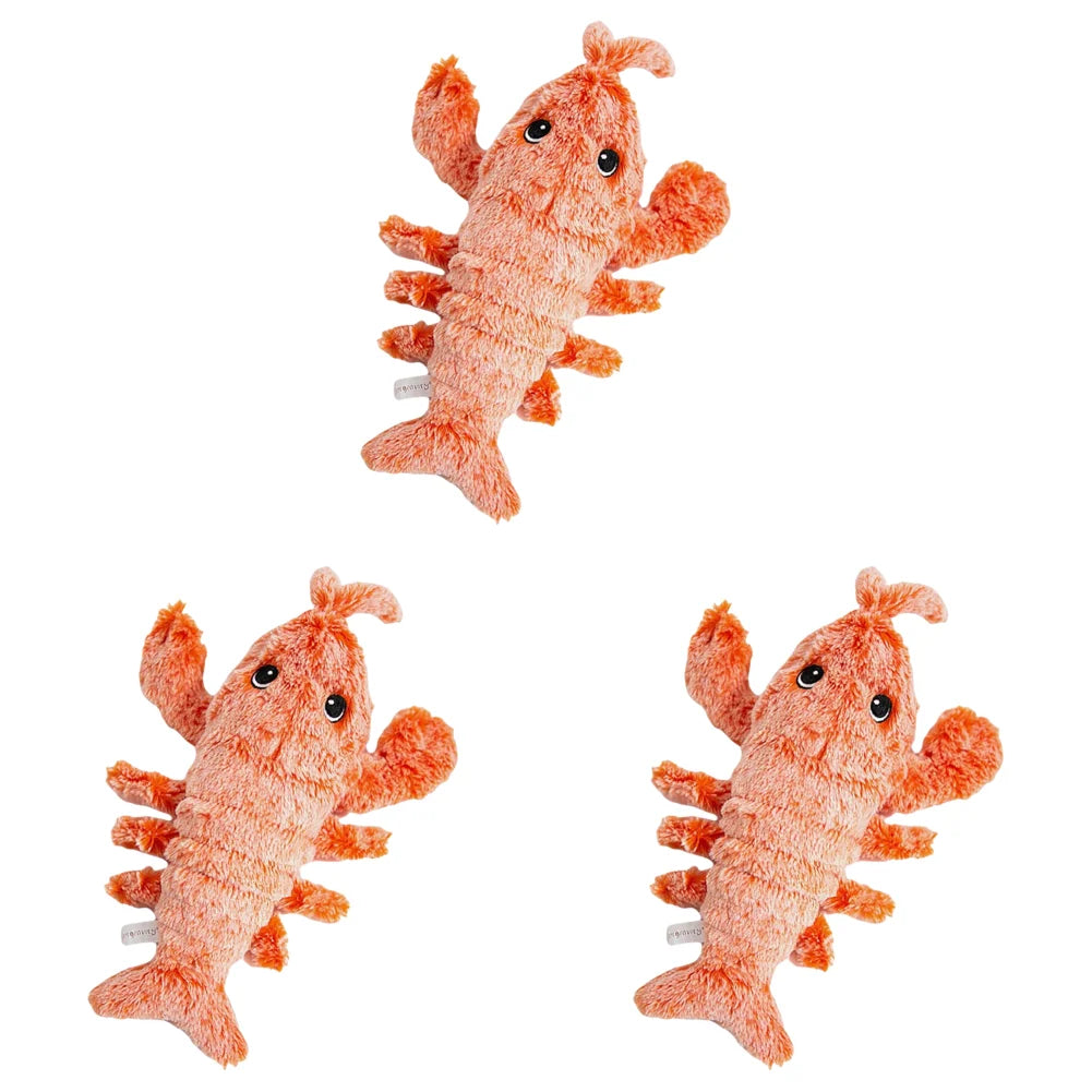 Floppy Lobster Interactive Dog Toy Plush Squeak Toy for Small Medium Large Dogs