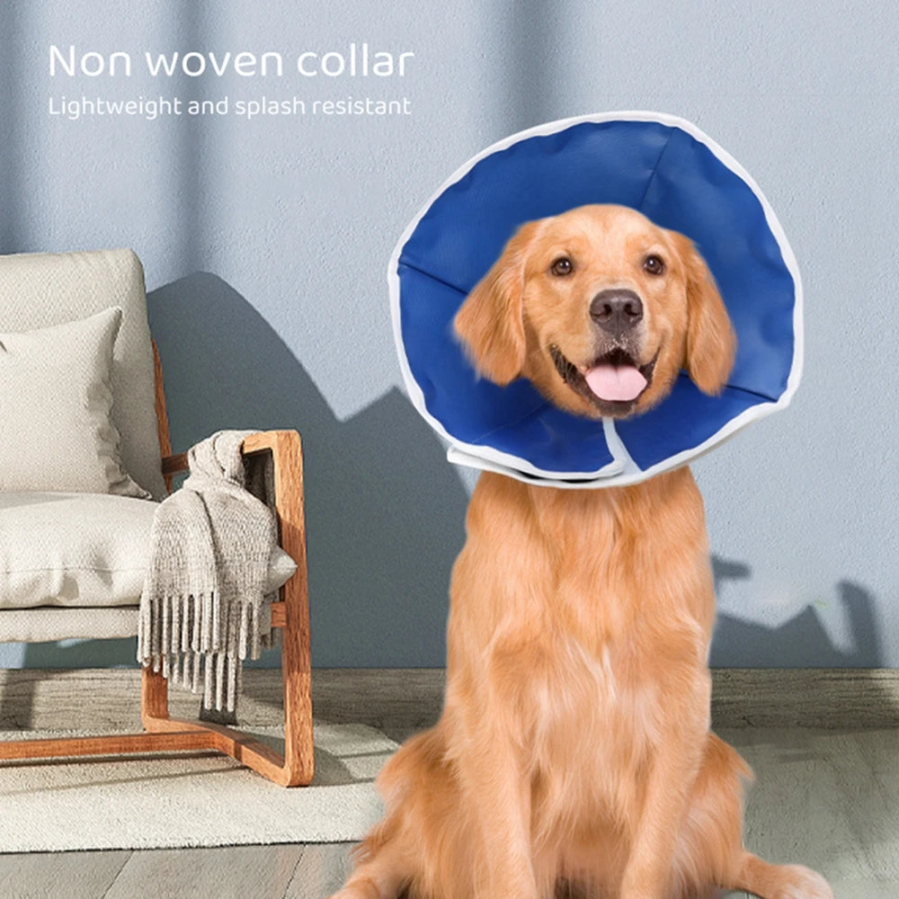 Adjustable Elizabethan Collar Soft Dog Cone Collar Comfortable Pet Recovery Neck Protector