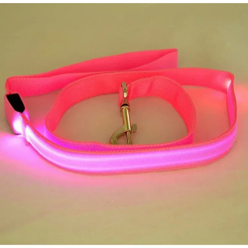 Flashing Leash Rope Harness Collar Electronic Glowing Dog Light LED Pet Luminous Safety Accessories for Lead