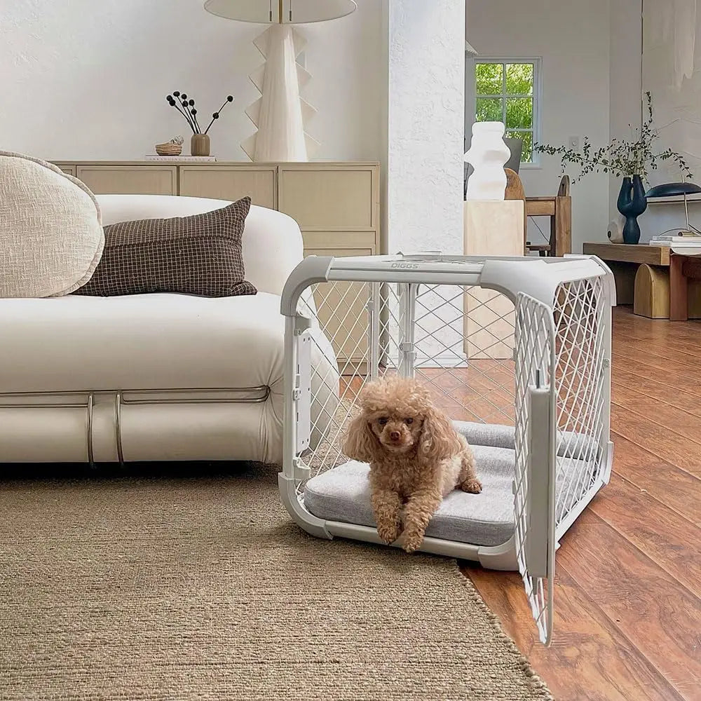 Diggs Evolv Dog Crate I Strong and Modular Design I Sturdy Playpen Paw Safe Mesh Built to Last for Puppies and Canines