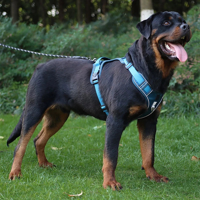 Dog Harness Reflective Medium Large Tactical Vest 1680D Waterproof Oxford Cloth for All Stages