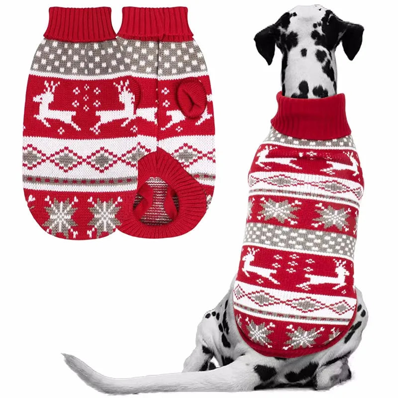 XS to XXL Christmas Pet Dog Sweaters Autumn Winter Warm Clothing for Small and Large Dogs and Cats