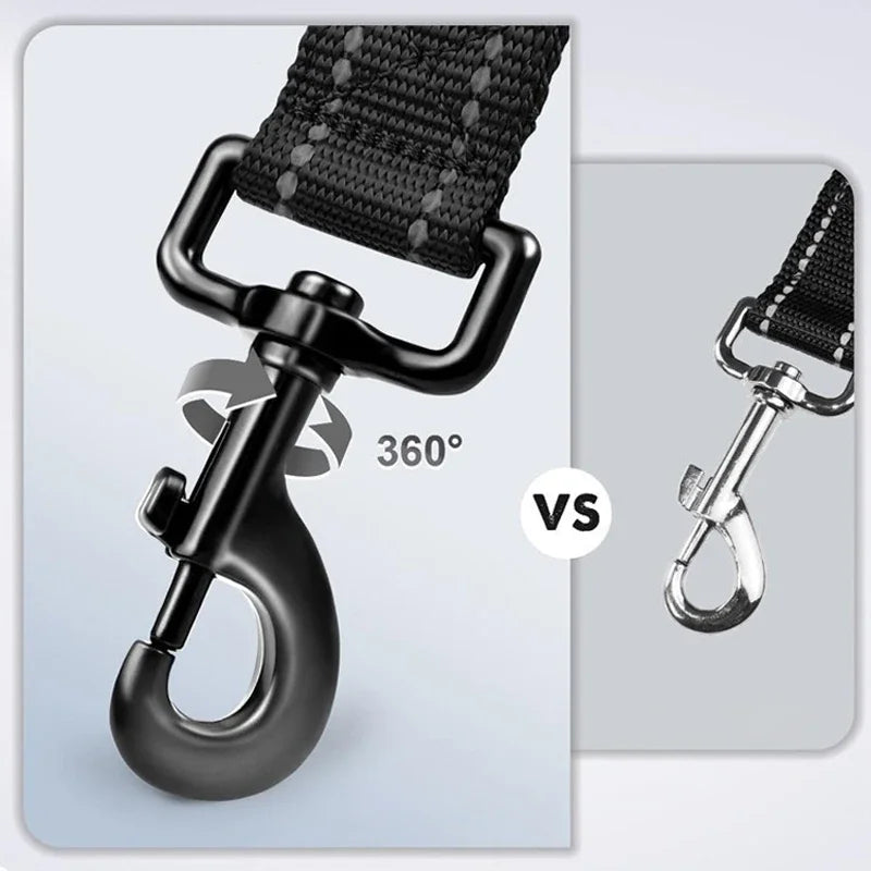 Dog Leash 30 45 60cm Short Nylon Leash for Large Dogs Walking with Zinc Alloy Lock Lockable 360 Degree Rotation