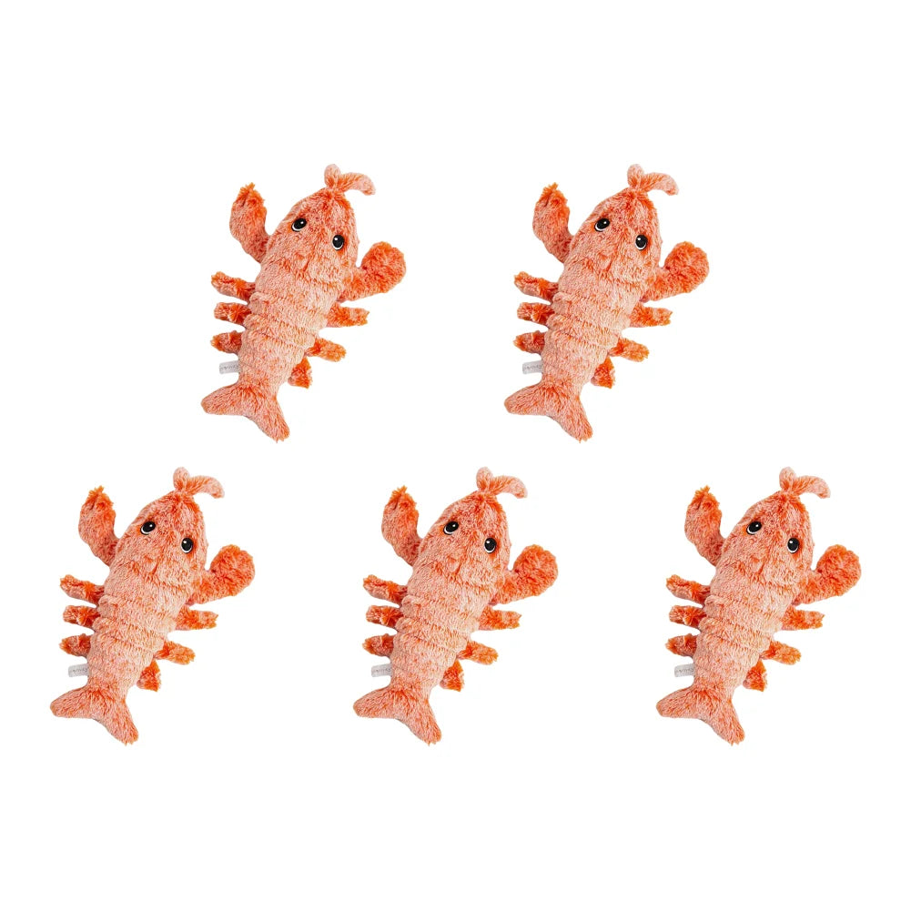 Floppy Lobster Interactive Dog Toy Plush Squeak Toy for Small Medium Large Dogs